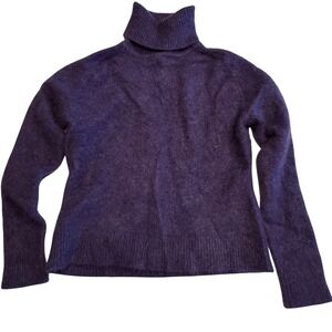 Vintage‎ 100% Cashmere Turtleneck Sweater Purple Hong Kong Women's M (fits S)